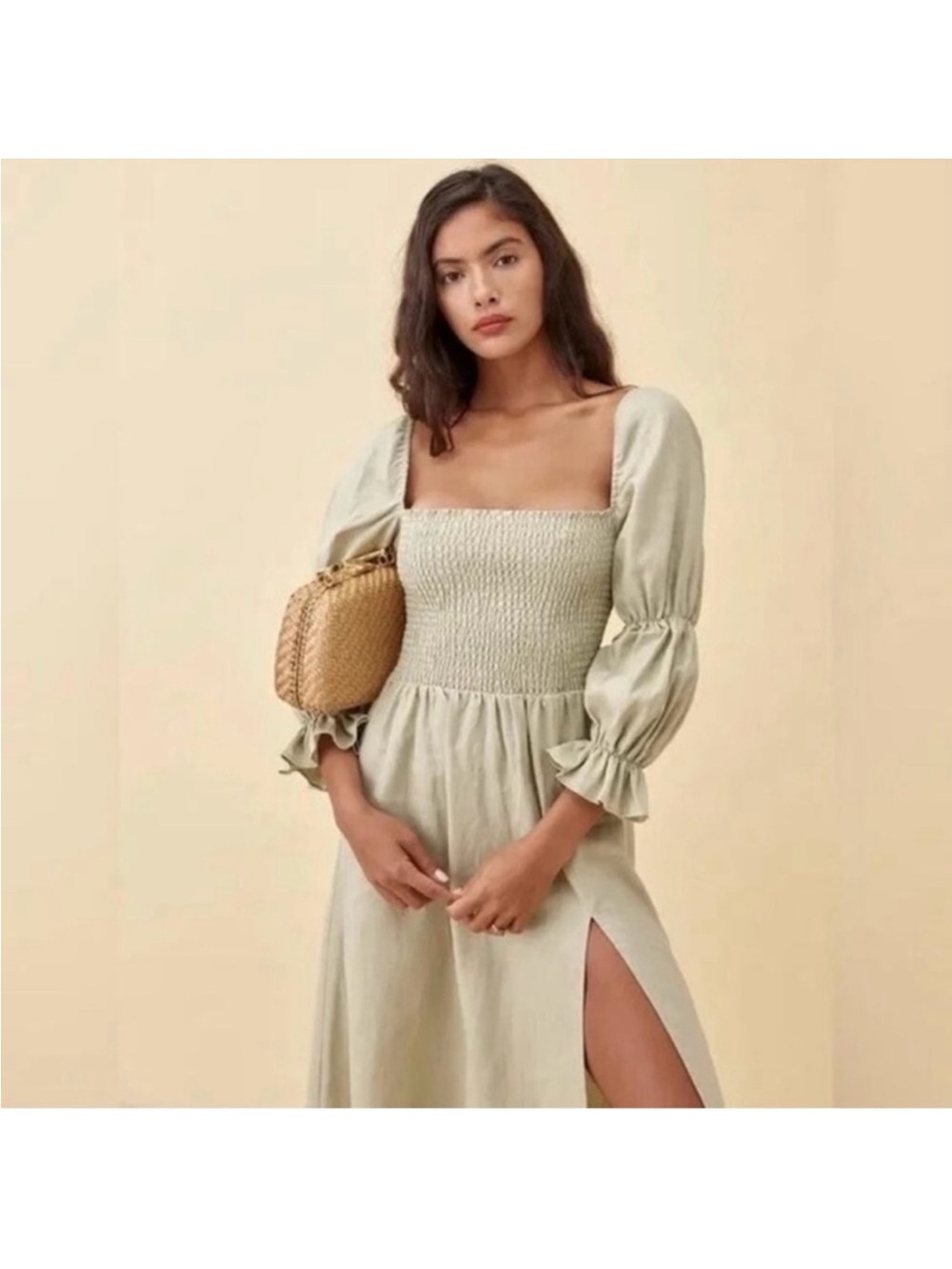 Reformation Hyland linen dress S
